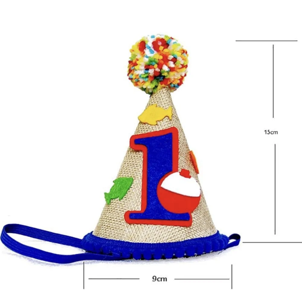 Fish Crown Smash Cake First Birthday Crown Headband Fishing Hat ofishially one